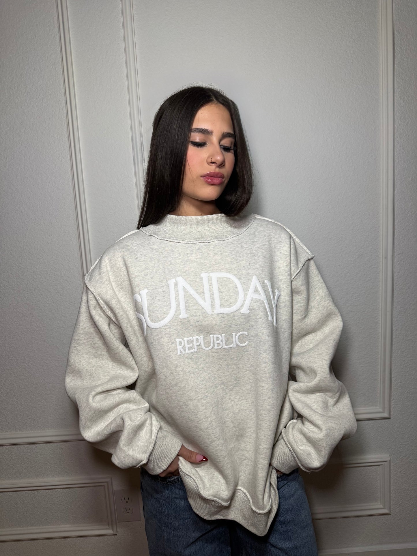 Varsity Mockneck Sweater