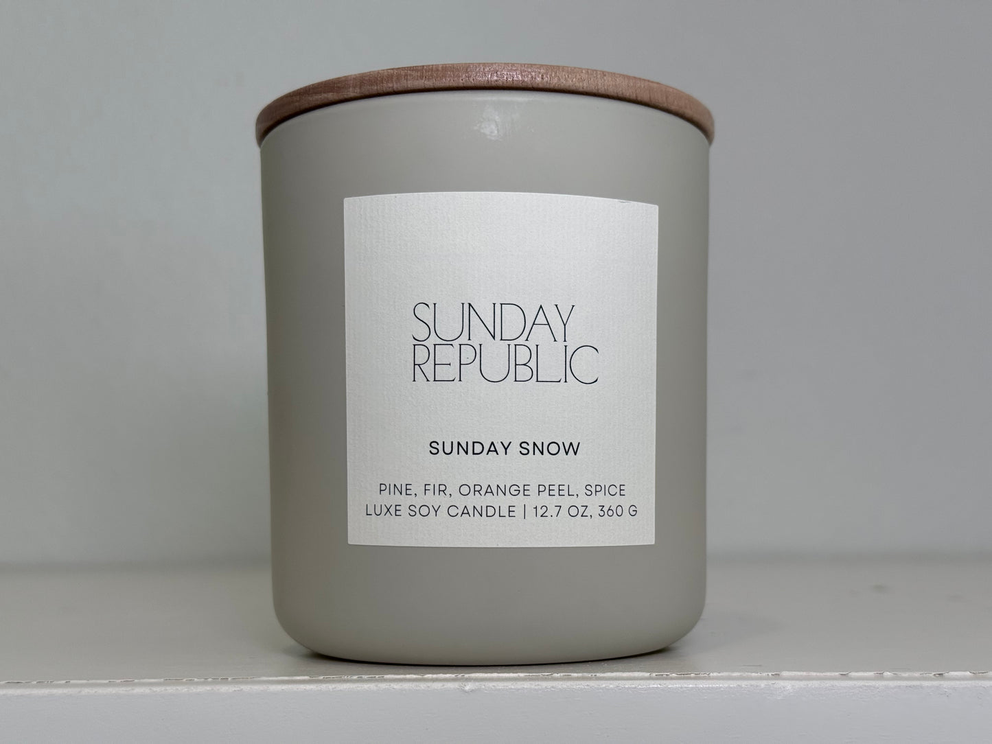 Sunday Snow Candle