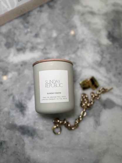 Sunday Snow Candle